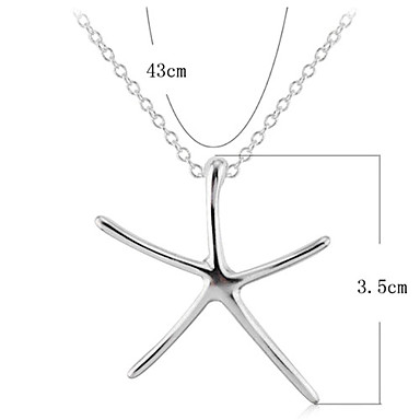 Lureme 925 Серебряный позолоченный кулон ожерелье Starfish
