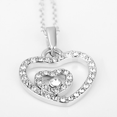 Swarovski Crystal-Swarovski Elements Белое золото Колье Lkn18Krgpn167 оловянного сплава 18KRGP