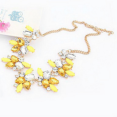 (1 шт) Красочный Gem горный хрусталь в форме цветка Чешский Ожерелье для женщин