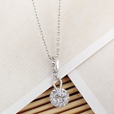 Позолоченная бронзовая циркона ожерелье D0423