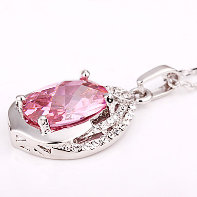 Swarovski Crystal-Swarovski Elements Белое золото Колье Lkn18Krgpn162 оловянного сплава 18KRGP