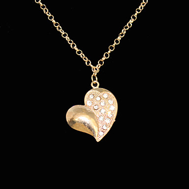Модные Heart Shape Кристалл инкрустированные Сплав ожерелье (разных цветов)