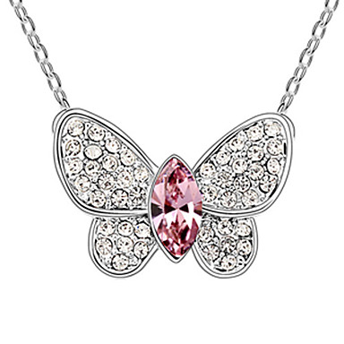 Бабочки Мода Crystal ожерелье