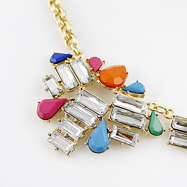 Сплав многоцветный Rhinestone вода падения Ожерелье