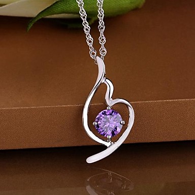 Мода Серебряный 1.5CT алмазов ожерелье (1 шт)