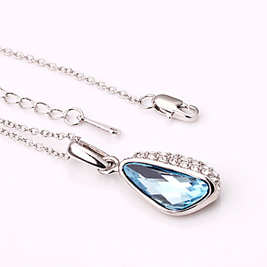 Swarovski Crystal-Swarovski Elements Белое золото Колье Lkn18Krgpn272 оловянного сплава 18KRGP