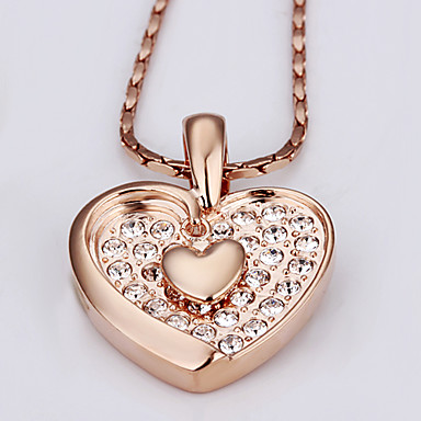 Чешская Diand, горный хрусталь горный хрусталь-Crystal Rose Gold-оловянного сплава ожерелье 18KRGP Lkn18Krgpn124