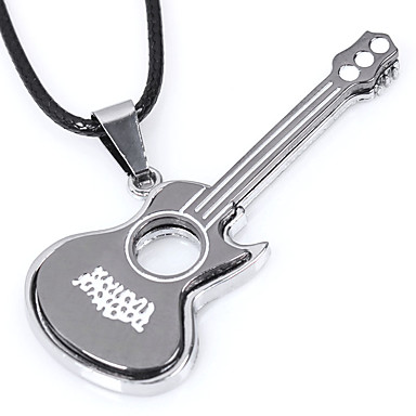 Сплав Guitar подвеска кожа Ожерелье (случайный цвет)