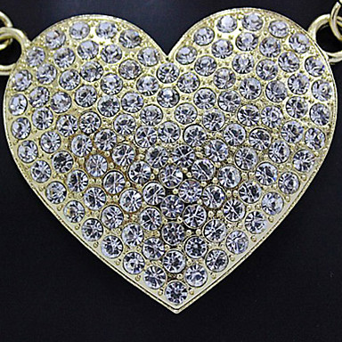 Мода Rhinestone формы сердца сплава ожерелье