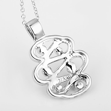 Swarovski Crystal-Swarovski Elements Белое золото Колье Lkn18Krgpn177 оловянного сплава 18KRGP