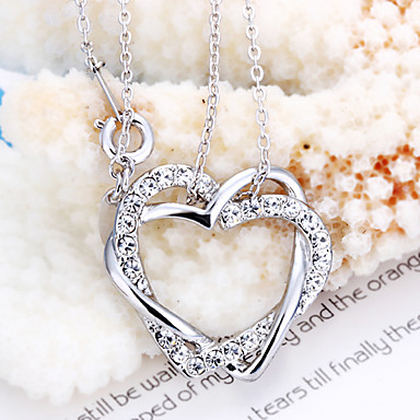 Чешская Diand, стразами Кристалл Rhinestone Белое золото Колье Lkn18Krgpn006 Зеленый Медь 18KRGP