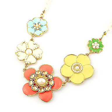 Новая Корея - жемчужина цветок ожерелье N375