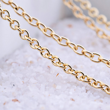 Lureme Двухместный Rhinestone Слои Подвеска длинное ожерелье