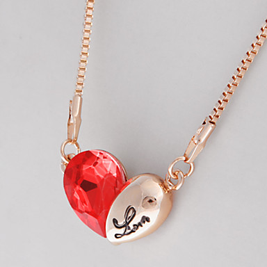 Кристалл Loveing ​​Сердце ожерелье
