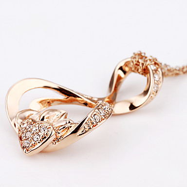 Swarovski Crystal-Swarovski Elements 18KRGP розовое золото-оловянного сплава ожерелье Lkn18Krgpn140