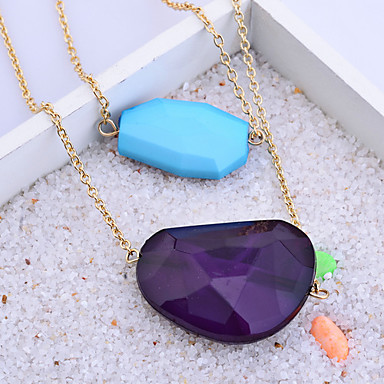 Lureme Двухместный Rhinestone Слои Подвеска длинное ожерелье