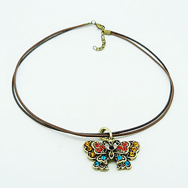 Циркон струнного Butterfly короткого ожерелья сплава