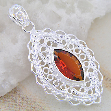 (1 шт) Мода Темные Gem Красный Подвеска