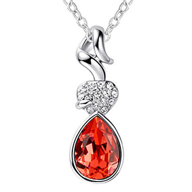 капли воды Crystal Design и платины покрытие ожерелье сплава