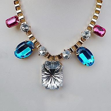 Корейская площади Хью Ожерелье Rhinestone