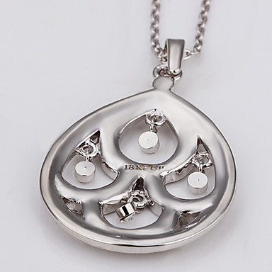 Swarovski Crystal-Swarovski Elements Белое золото Колье Lkn18Krgpn120 оловянного сплава 18KRGP