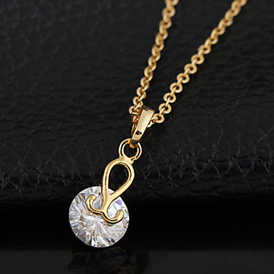 Позолоченная бронзовая циркона ожерелье D0423