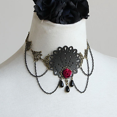 Red Rose & Black Pearl кисти ожерелье