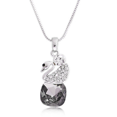 Кристалл циркона Silver Swan ожерелье (разных цветов)