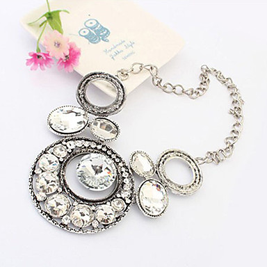 Мульти Круг полые Ожерелье Rhinestone инкрустированные (разных цветов)