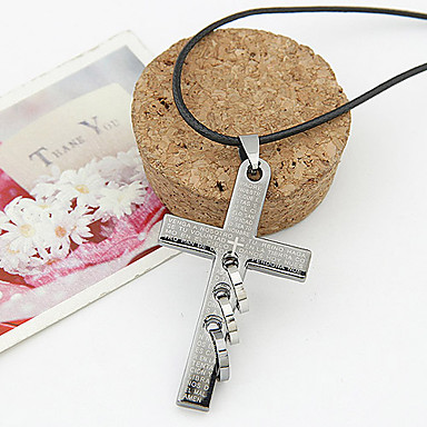 посеребренный крест ожерелье