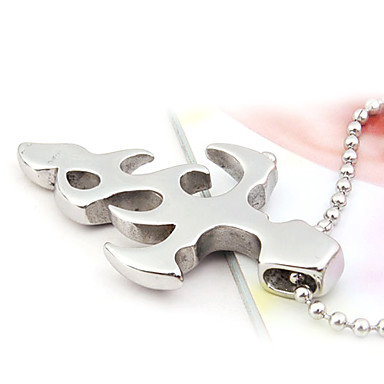 титановые стали огненно человек кулон крест на ожерелье