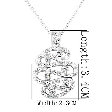 Swarovski Crystal-Swarovski Elements Белое золото Колье Lkn18Krgpn177 оловянного сплава 18KRGP