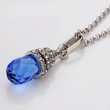 Чешская Diand, стразами Кристалл Rhinestone Белое золото Колье Lkn18Krgpn040 Зеленый Медь 18KRGP