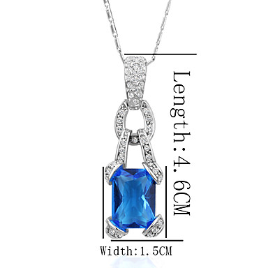 Swarovski Crystal-Swarovski Elements Белое золото Колье Lkn18Krgpn153 оловянного сплава 18KRGP