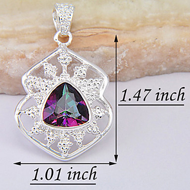 (1 шт) Мода многоцветный Gem подвеска