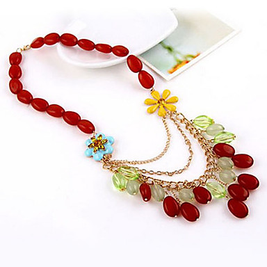 Рубин Кристалл Ожерелье Gemstone