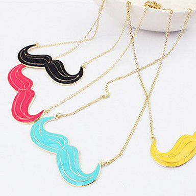 Позолоченный сплав акриловые цвета конфеты Усы ожерелье (разных цветов)