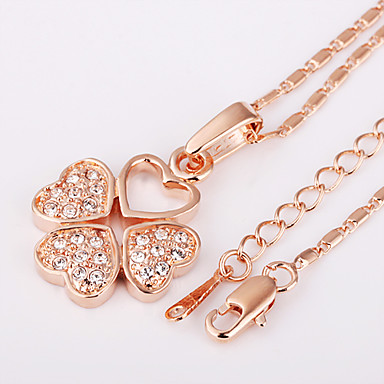 Swarovski Crystal-Swarovski Elements 18KRGP розовое золото-оловянного сплава ожерелье Lkn18Krgpn188