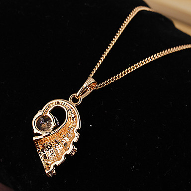 Позолоченная бронзовая циркона ожерелье D0588