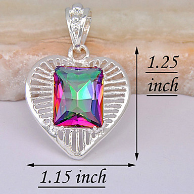 (1 шт) Мода многоцветный Gem подвеска