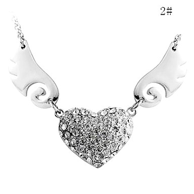 Fashinable сплава циркония сердца Wings Ожерелье (разных цветов)