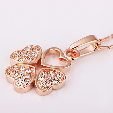 Swarovski Crystal-Swarovski Elements 18KRGP розовое золото-оловянного сплава ожерелье Lkn18Krgpn188