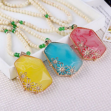 Multi-Slice Большой Будда Gemstone ожерелье из бисера (мелкие цветы)