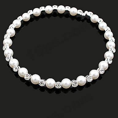 Большой Pearl Ожерелье Циркон связи