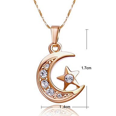 18K Роуз Позолоченные Австрия Crystal on Star ожерелье