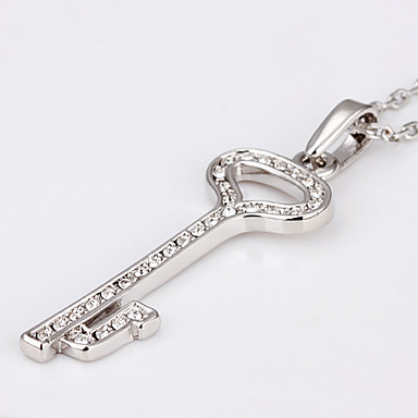 Swarovski Crystal-Swarovski Elements Белое золото Колье Lkn18Krgpn098 оловянного сплава 18KRGP