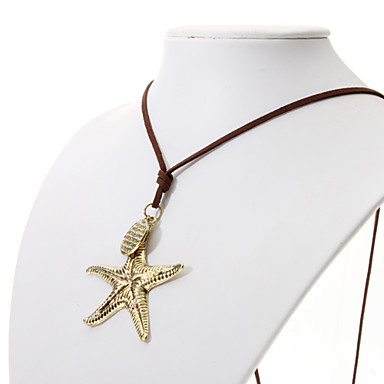 Starfish форма кожаный ремешок ожерелье