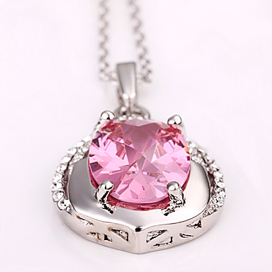 Swarovski Crystal-Swarovski Elements Белое золото Колье Lkn18Krgpn162 оловянного сплава 18KRGP