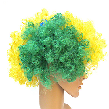 Монолитным 100% Kanekalon футбольных фанатов парик партия