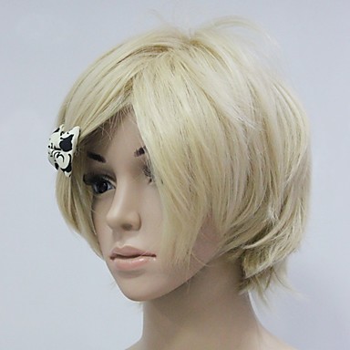 Монолитным свет Золотой блондинку прямо волна партия парик волос